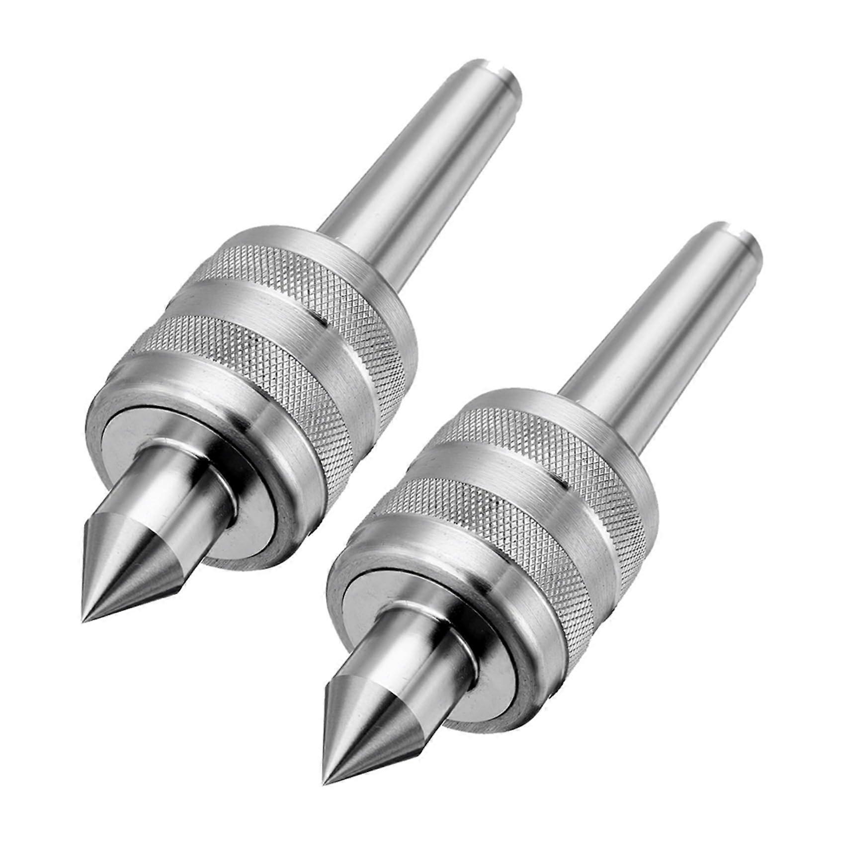 2X MT2 0.001 Lathe Live Center Taper Tool Live Revolving Milling Center Taper Machine Accessory