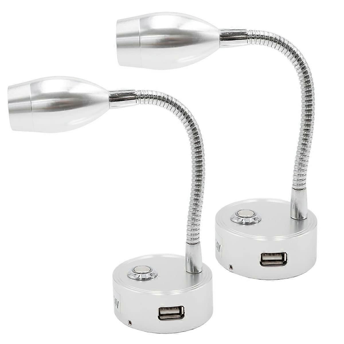 12V Caravan LED Spot Light with USB Charging Port (Medium, 2 Pieces)