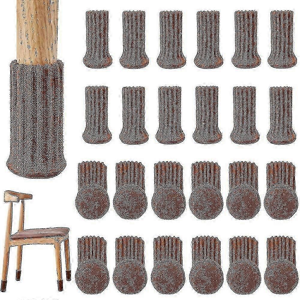 24pcs Chair Socks High Elastic Furniture Socks Pads Non-slip Chair Leg