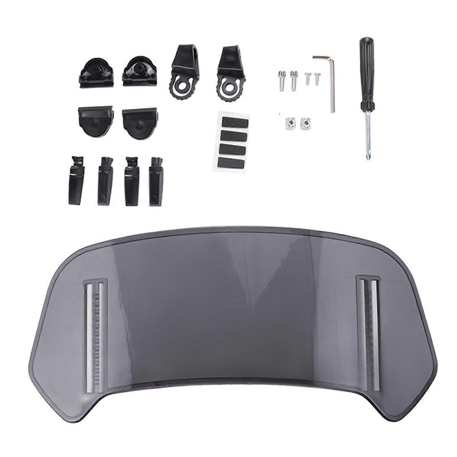 Motorcycle Windscreen Extension Universal Gray Wind Deflector For Most Motorcycle Models