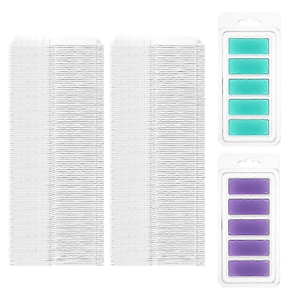 100pcs Wax Melting Molds 5 Cavity Wax Melting Shell Molds Wax Melting Shell Container for DIY Soap M