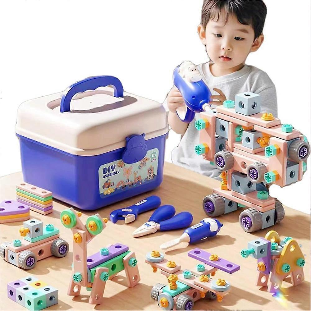Creative Engineering Building Toys and Portable Toolbox Kids Tool Set