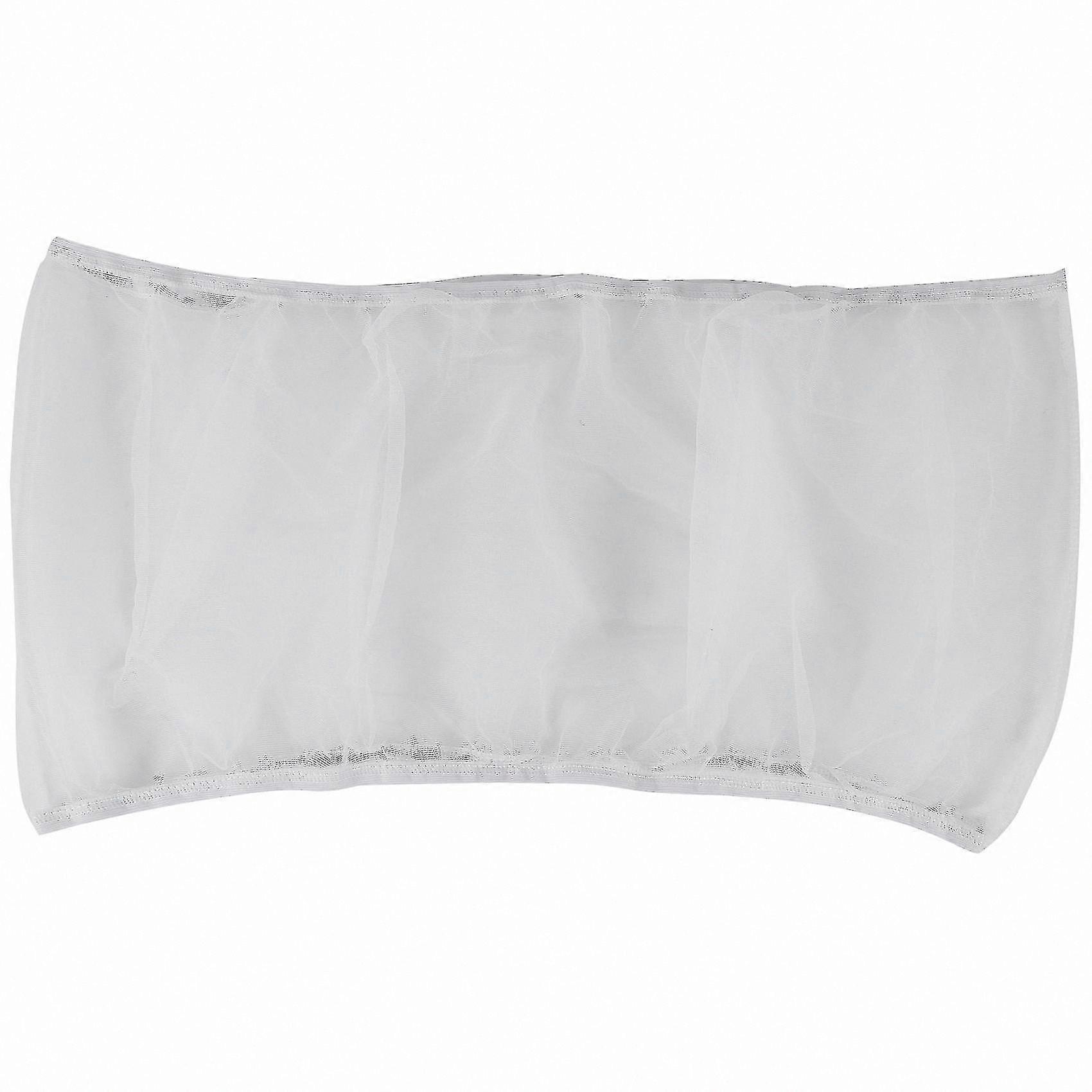 White Mesh Net Cover for Bird Cages with Seed Catcher Guard