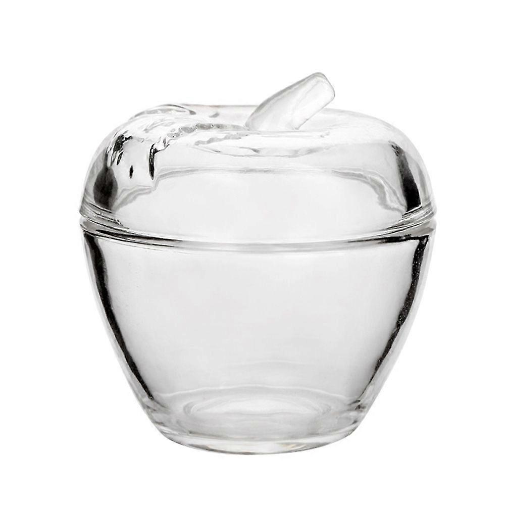 1pc Candy Containers Glass Apple-shape Jar Exquisite Storage Tank with Lid