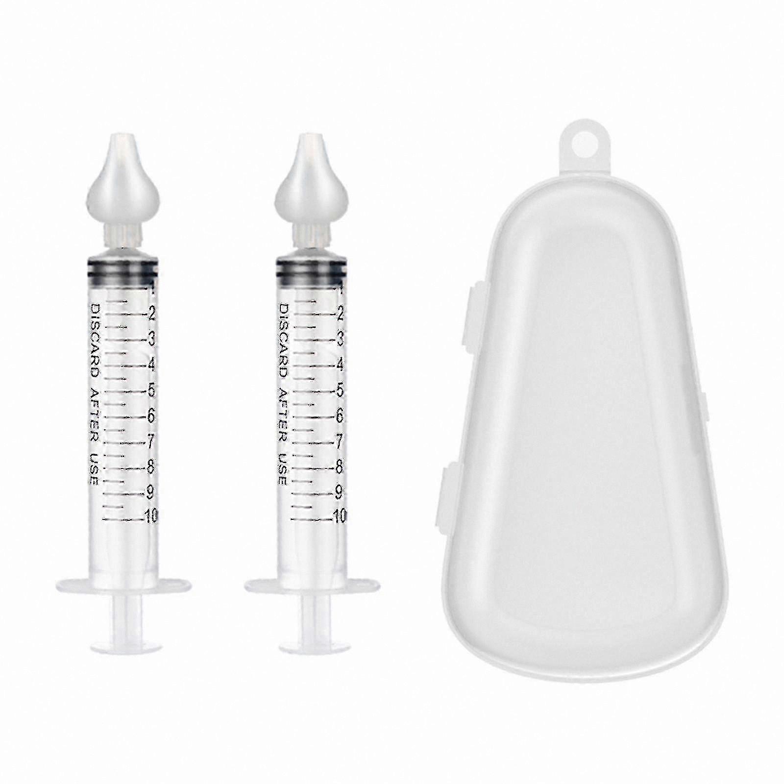 Silicone Baby Nasal Suction Tool, Reusable and Washable 10-20ml Syringe with Measurement Marks for Infants