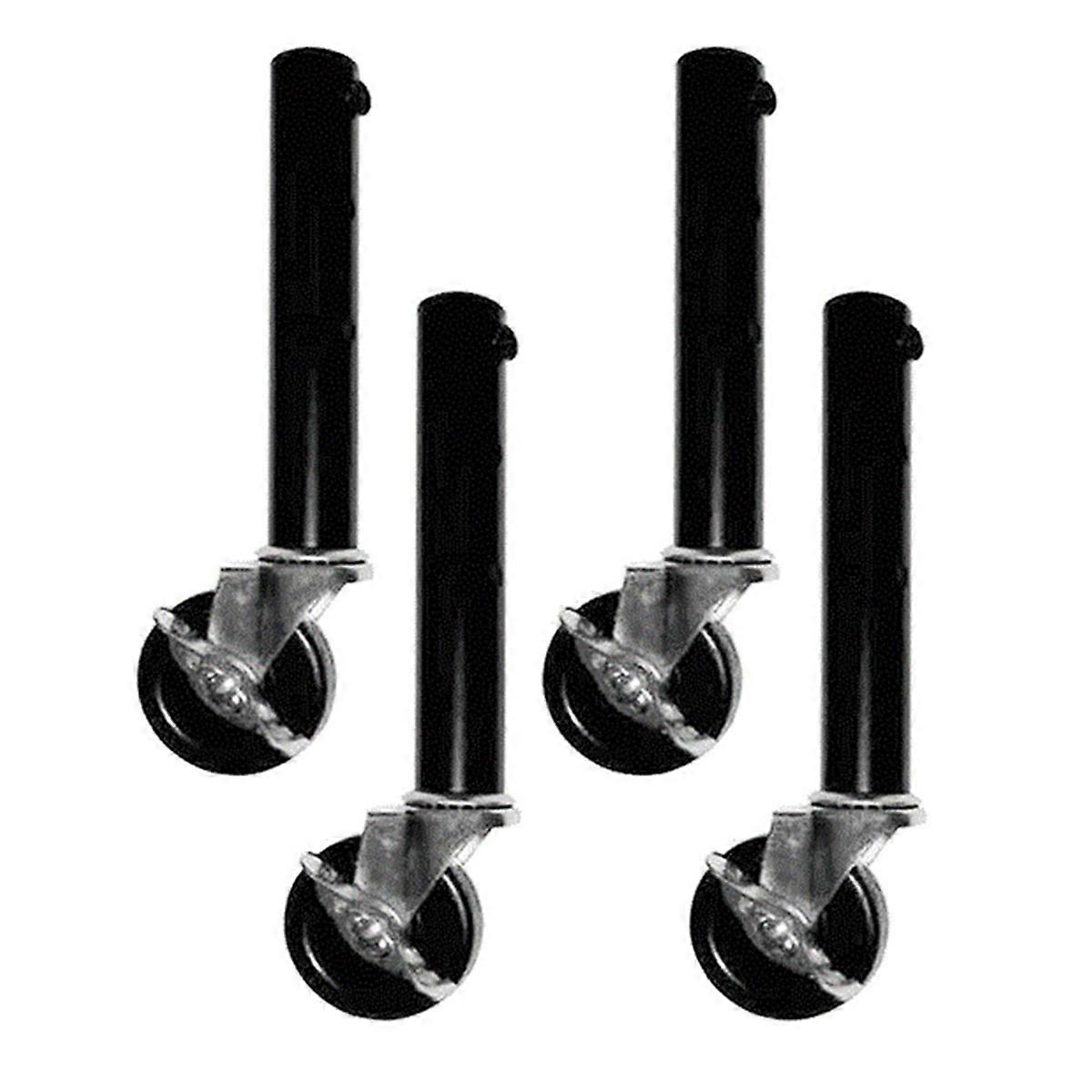 Table Leg Extension for Castors - Pack of 4 Risers with Wheels for Straight and Curved Legs 27cm
