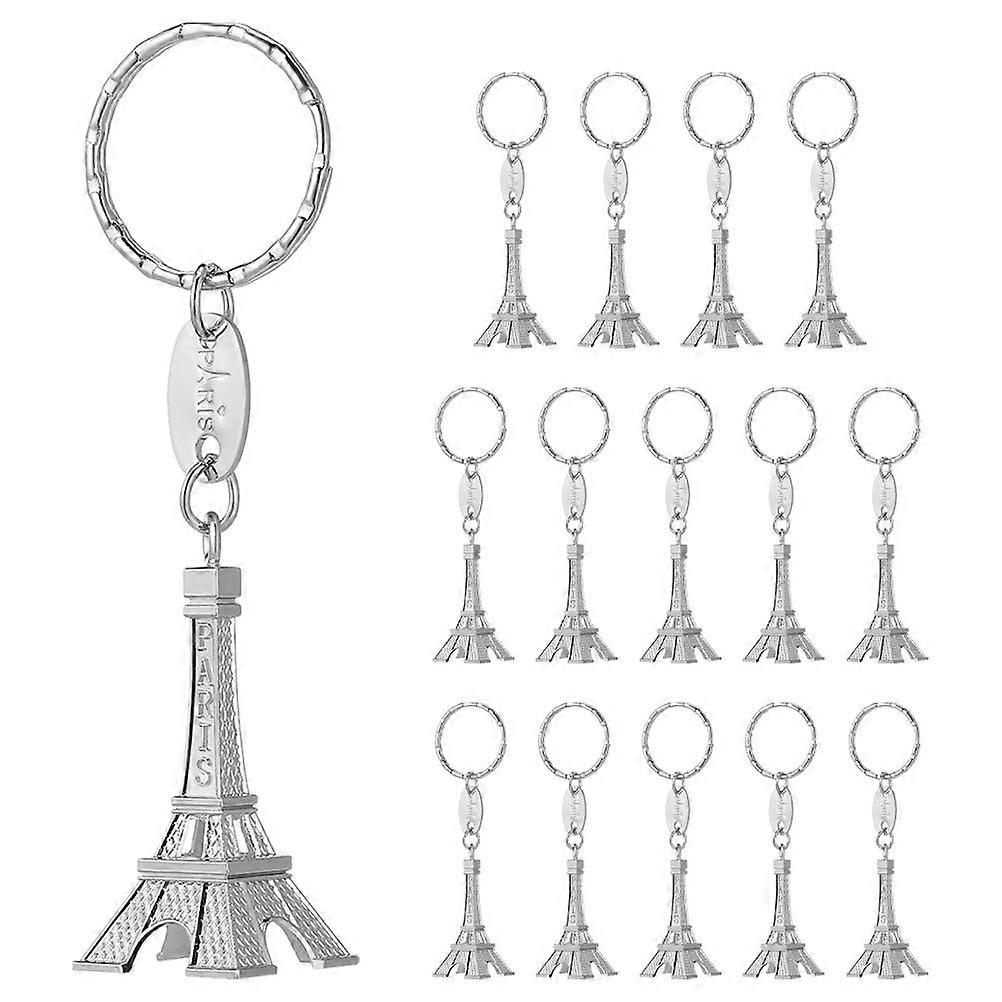 15Pcs Eiffel Tower Keychains Eiffel Tower Keyring Retro Keychain Pendant for Jewelry Handbag