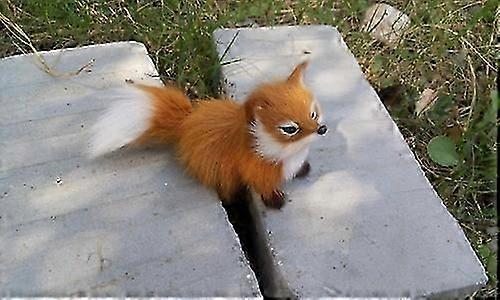 Simulation Fox Mini Fox Toy Fox Model Stuffed Fox Ornament Static Action Figures Fox Standing Sitting Plush