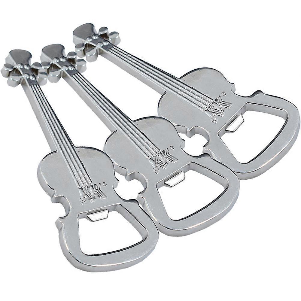 Here's a refined and professional product description for your **Guitar Shaped Metal Bottle Opener Keychain**:
### ๐ธ 3pcs Guitar Shaped Metal