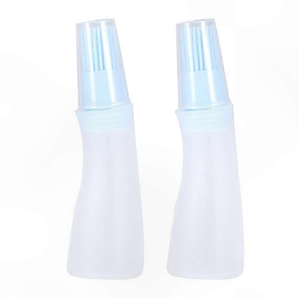 2-Pack Silicone Oil Bottles with Brushes for Kitchen Baking and Barbecue Tools