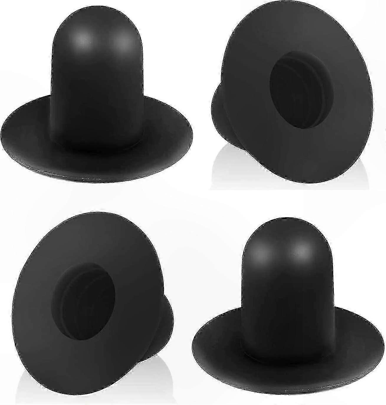 Swimming Pool Wall Plug Stopper, Replacement Filter Pump Strainer Hole Plug for Inflatable Pools (Black, Long) 4-Pack