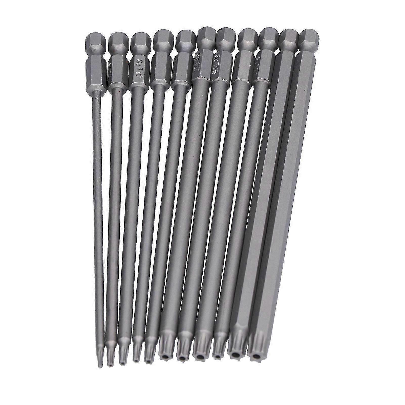 11Pcs Magnetic Screwdriver Bit Convenient Durable Efficient Impact Resistance Sturdy Long Drill Bit Set