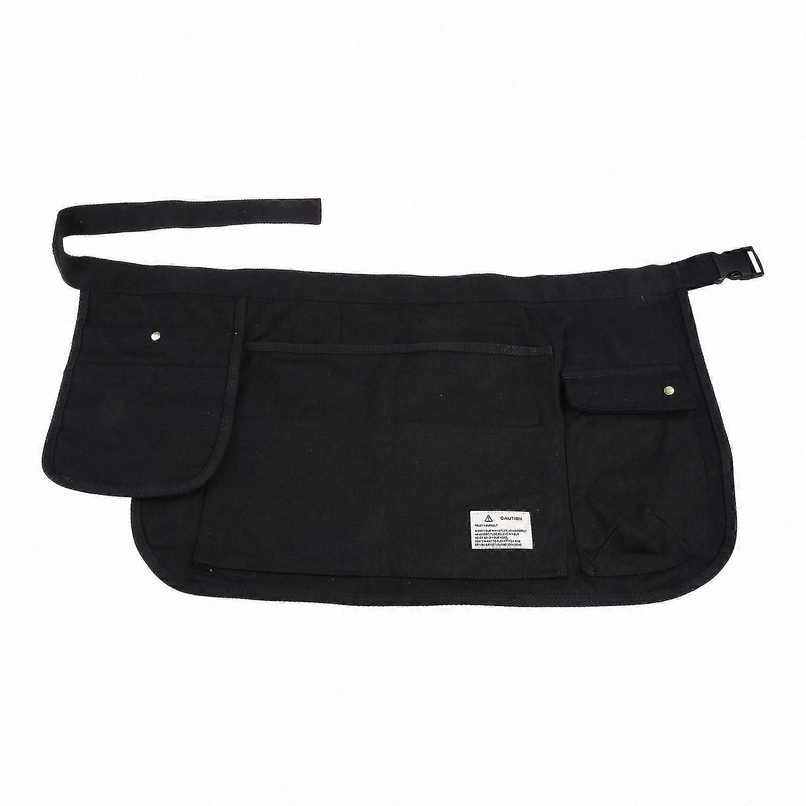 Waist Apron with Multiple Pockets Canvas Bulk Set Short Half for Waitstaff Server Use