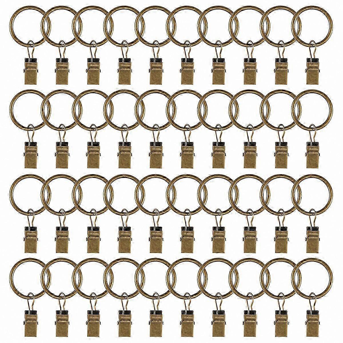 Durable Rust-Proof Curtain Clips with Vintage Rings for Strong Hold and Elegant Drapery Styling