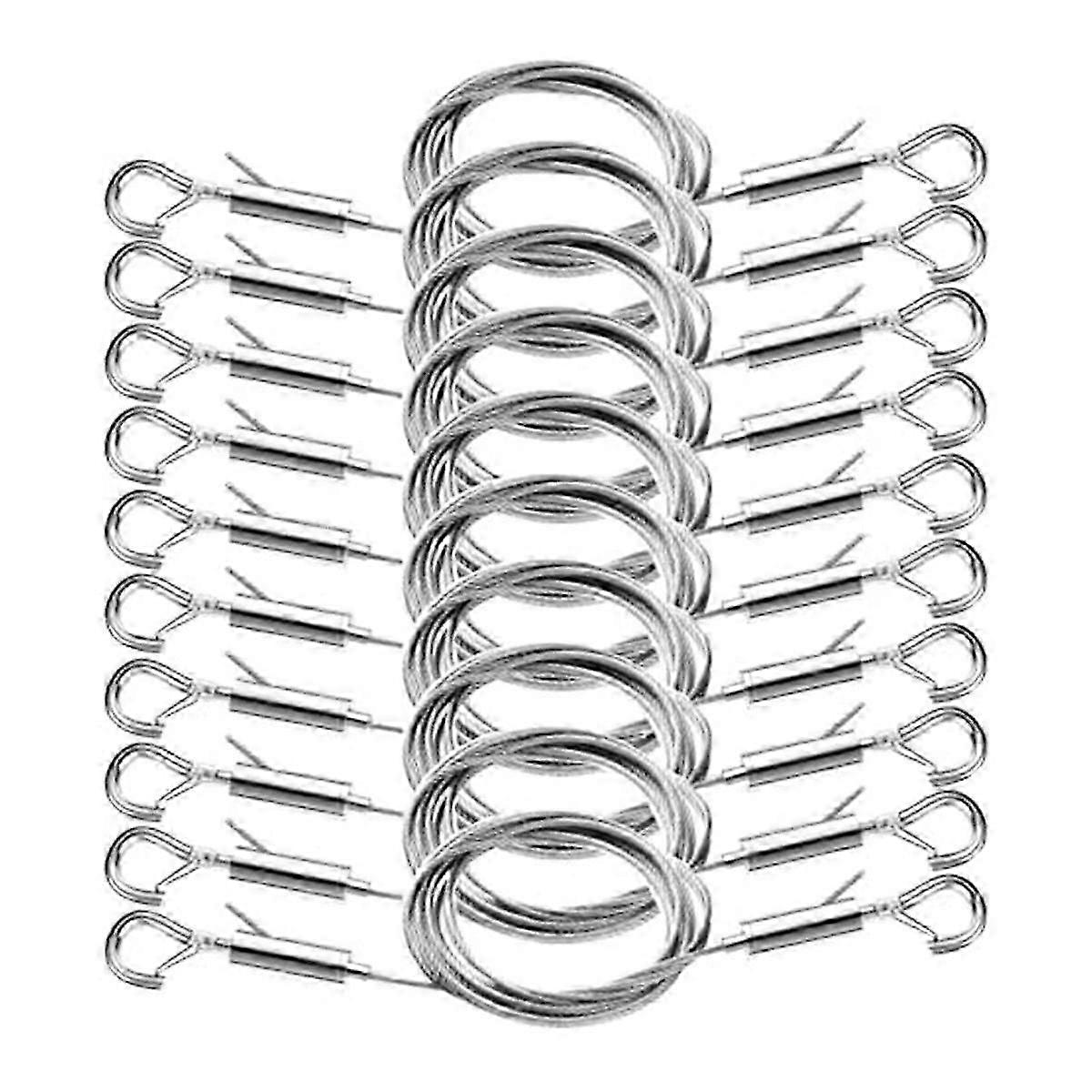 10pcs Picture Hanging Kit -Heavy Duty Stainless Steel Wire with Secure Hooks for Picture Frames,Mirrors,Wall Art