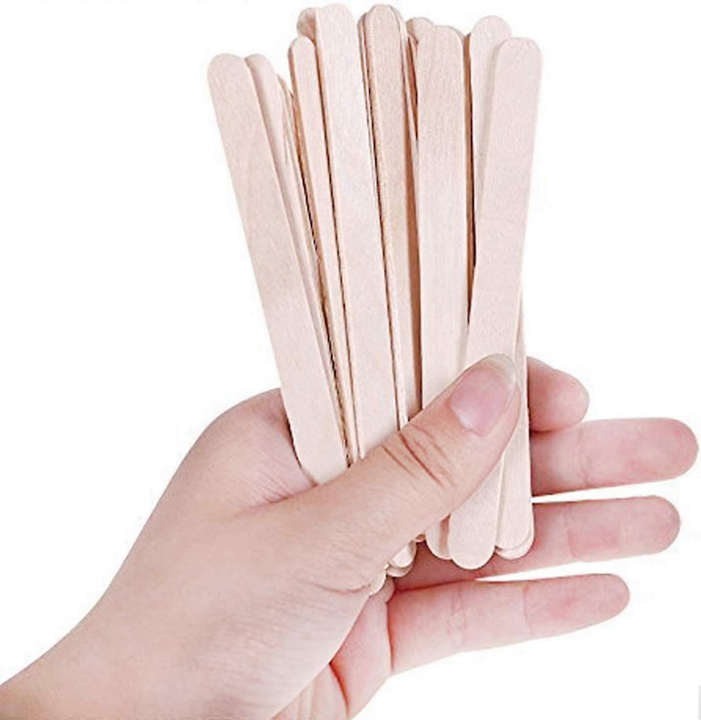 200 Wooden Craft Sticks, 140x10x2mm, for DIY Popsicle and Handicraft Projects