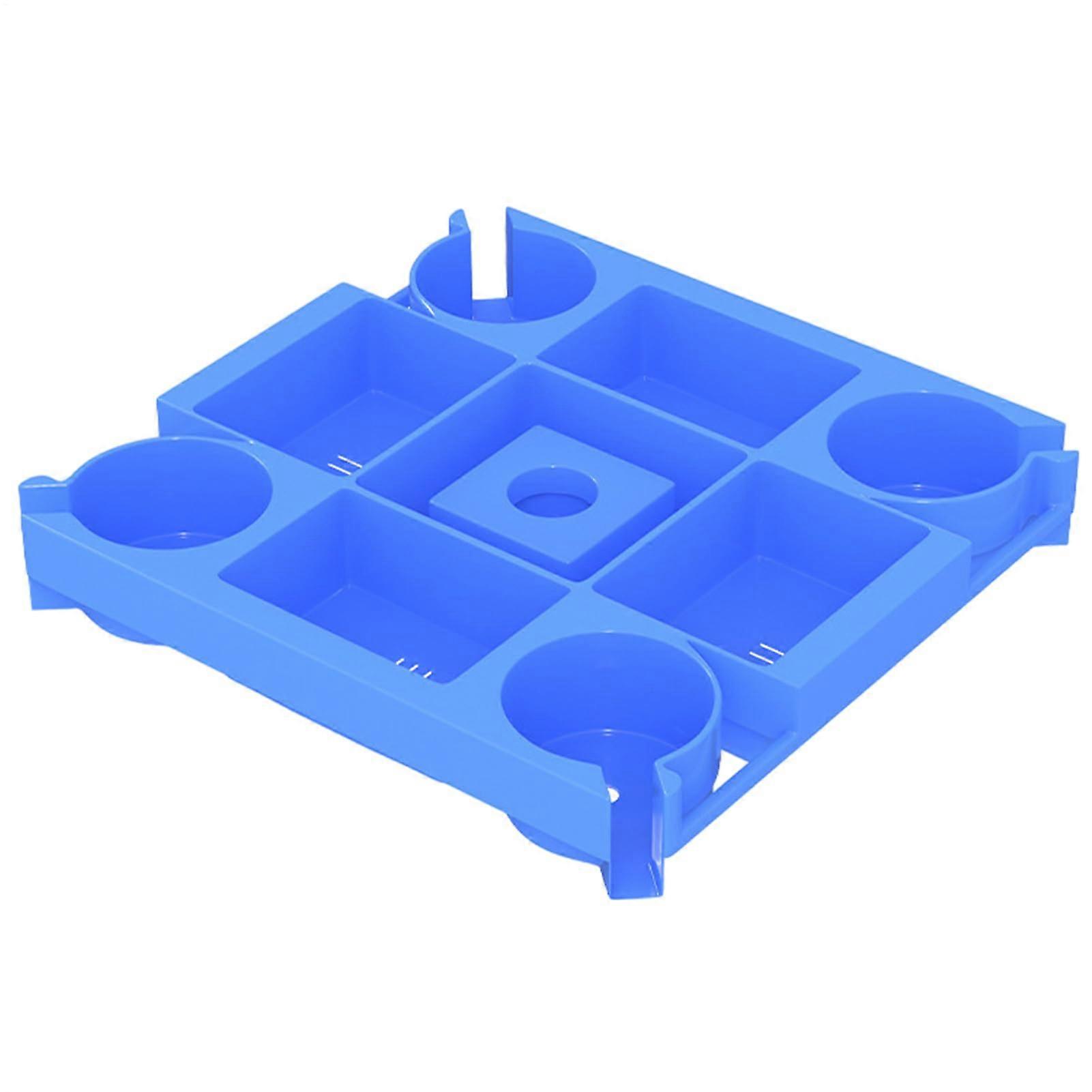 Umbrella Table Tray Folding Beach Tray Tables, Outdoor Table With 4 Cup Holders, Camping Umbrella Drink Tray