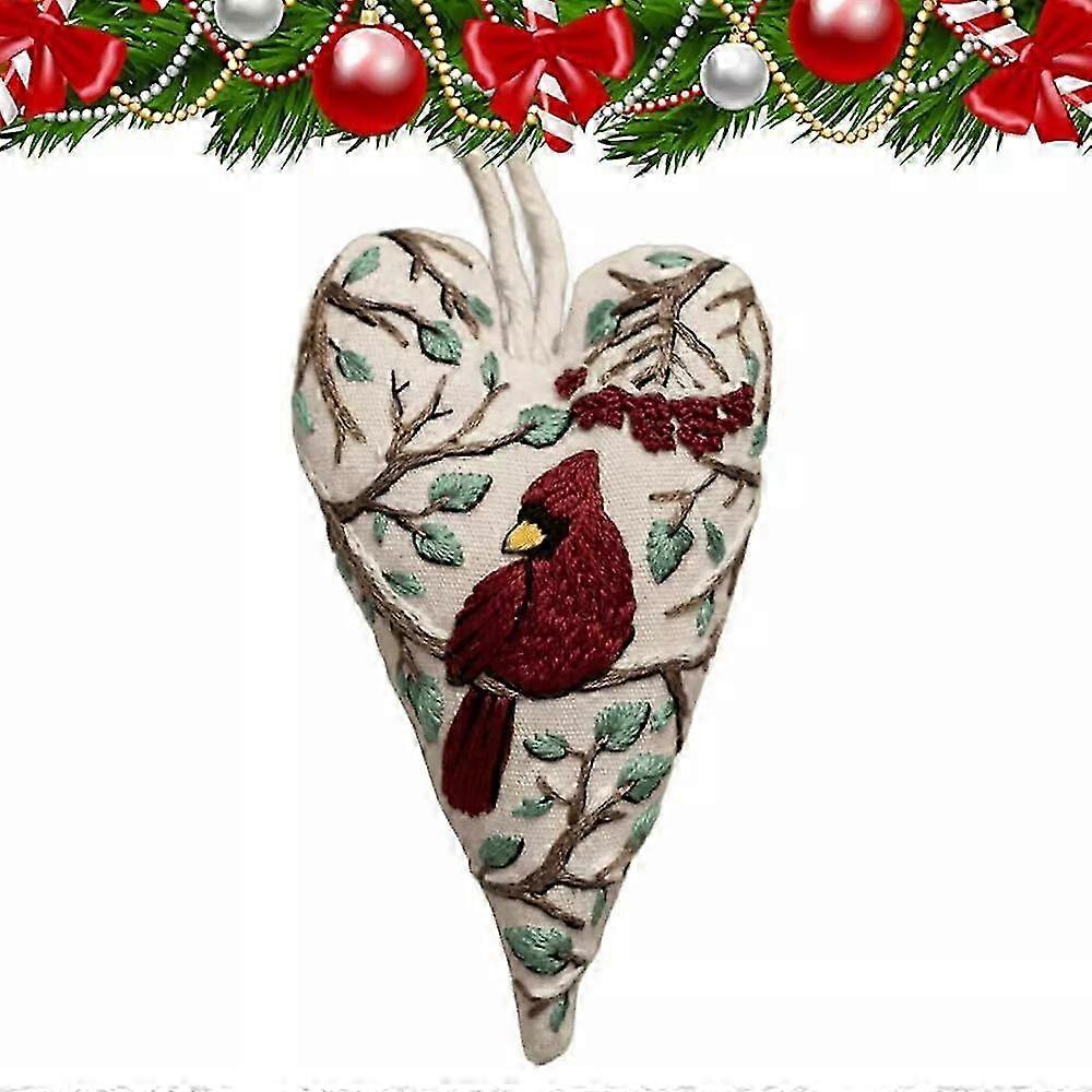 Broderikit för jul: Xmas Tree Hanging Ornament Kit, Unik julklapp