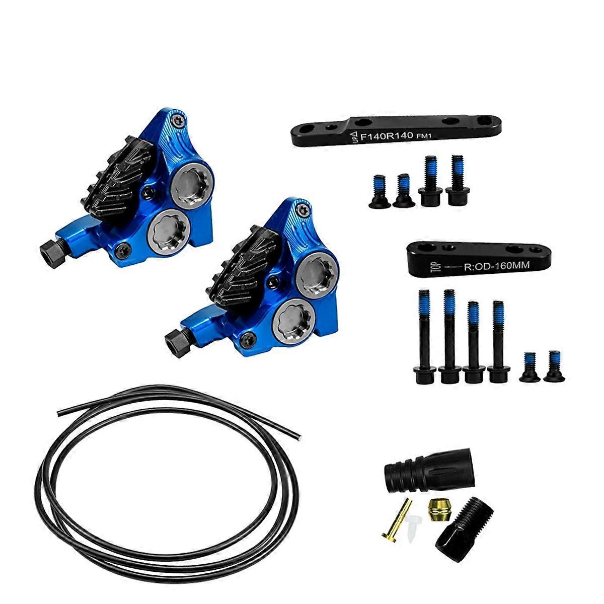XG4 Hydraulic Brake Caliper Flat Mount 4 Pistons ICE-TECH Pads CNC BMX Racing Caliper for Road Bikes