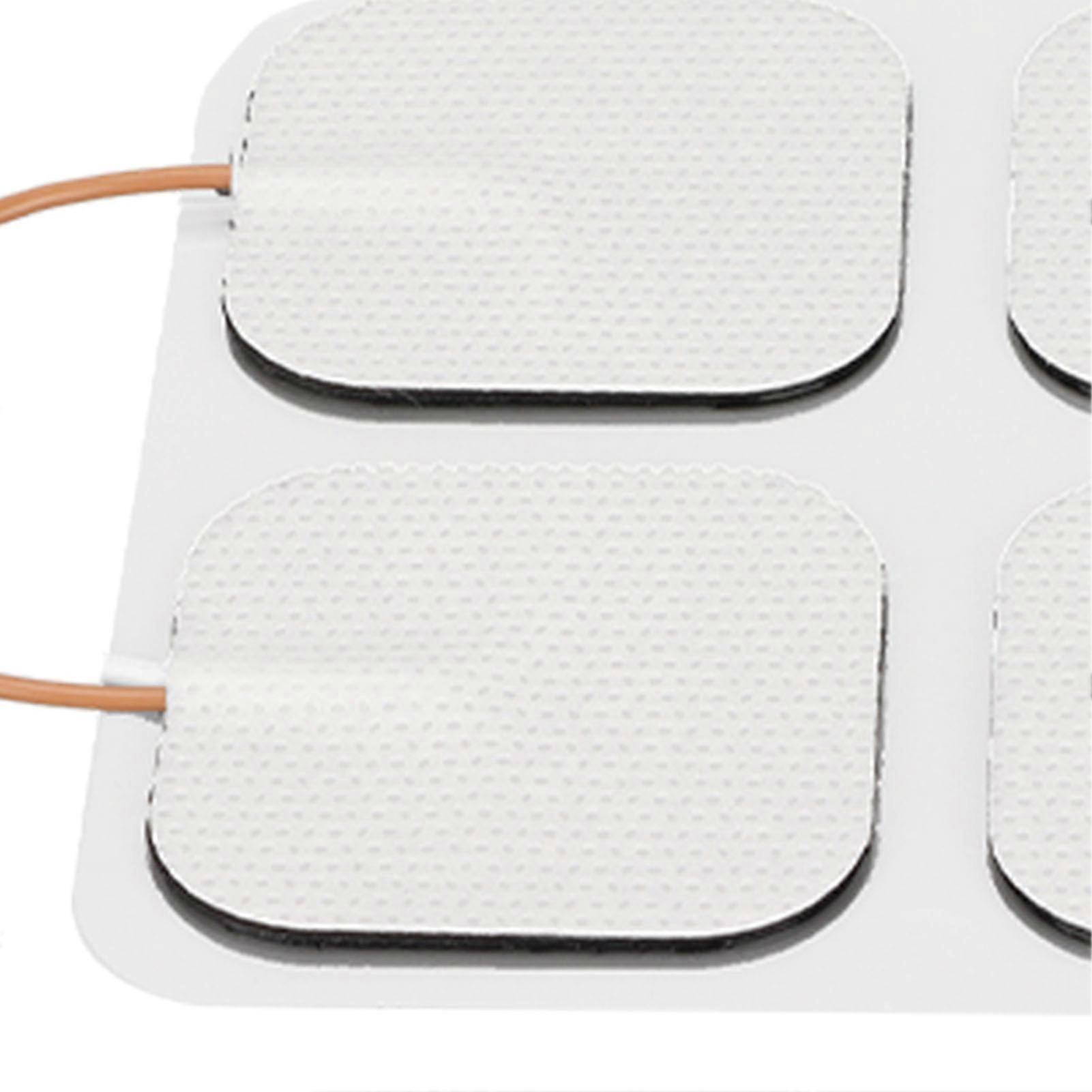 16 Pack Square Self-Adhesive Reusable Electrode Pads for TENS Unit (1.6 inch, 2.5 mm)
