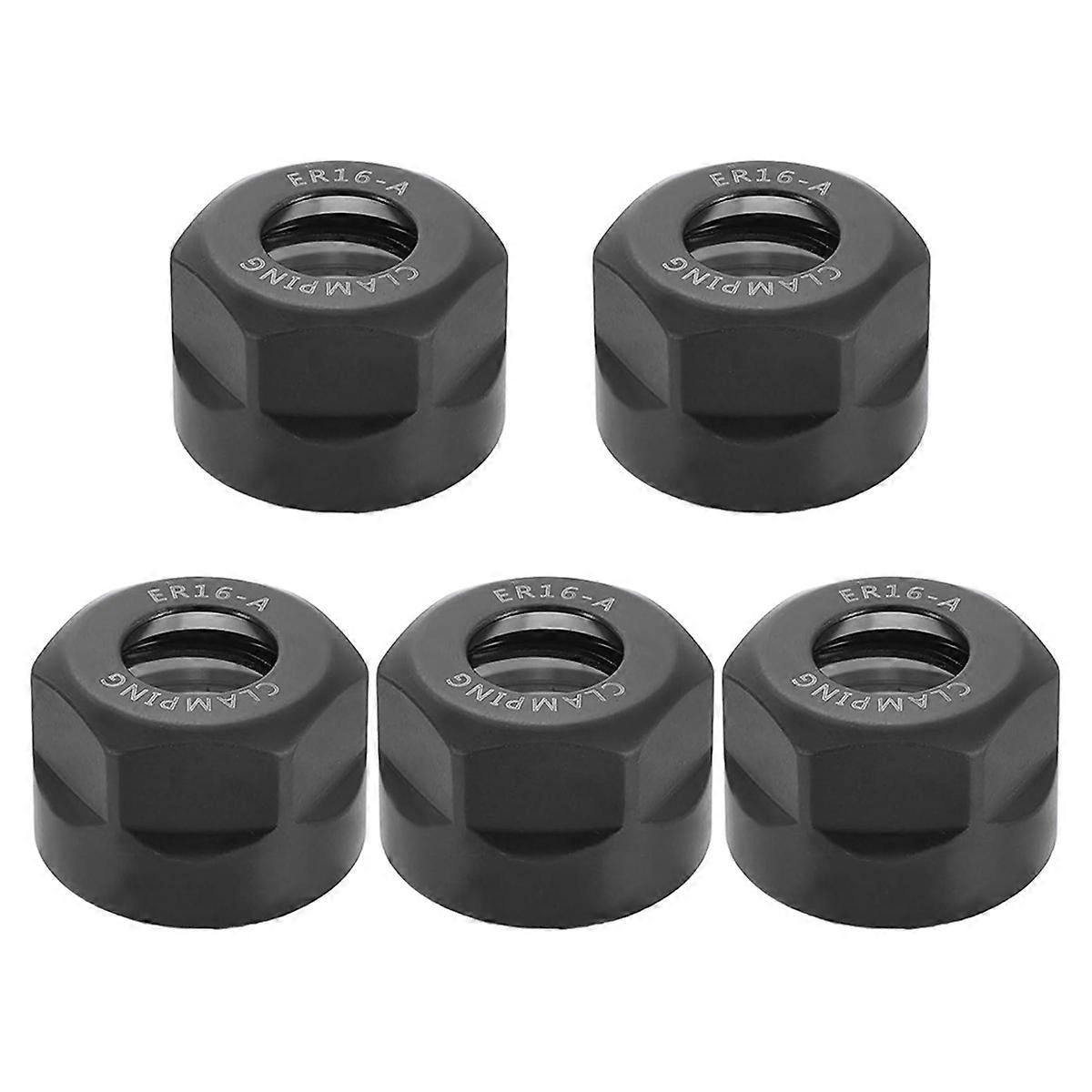 5pcs Clamping Collet Clamping Nuts for CNC Milling Chuck Holder Lathe, ER16A(M22)