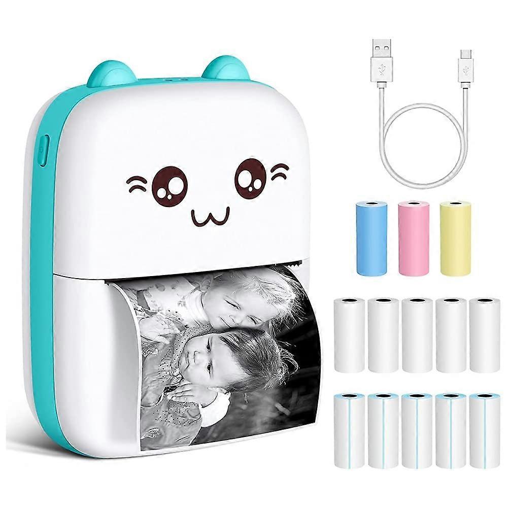 Mini Printer, Portable Thermal Photo Printer for Smartphone, Compact Mobile Photo Printer, Bluetooth Compatible, Lightweight Design