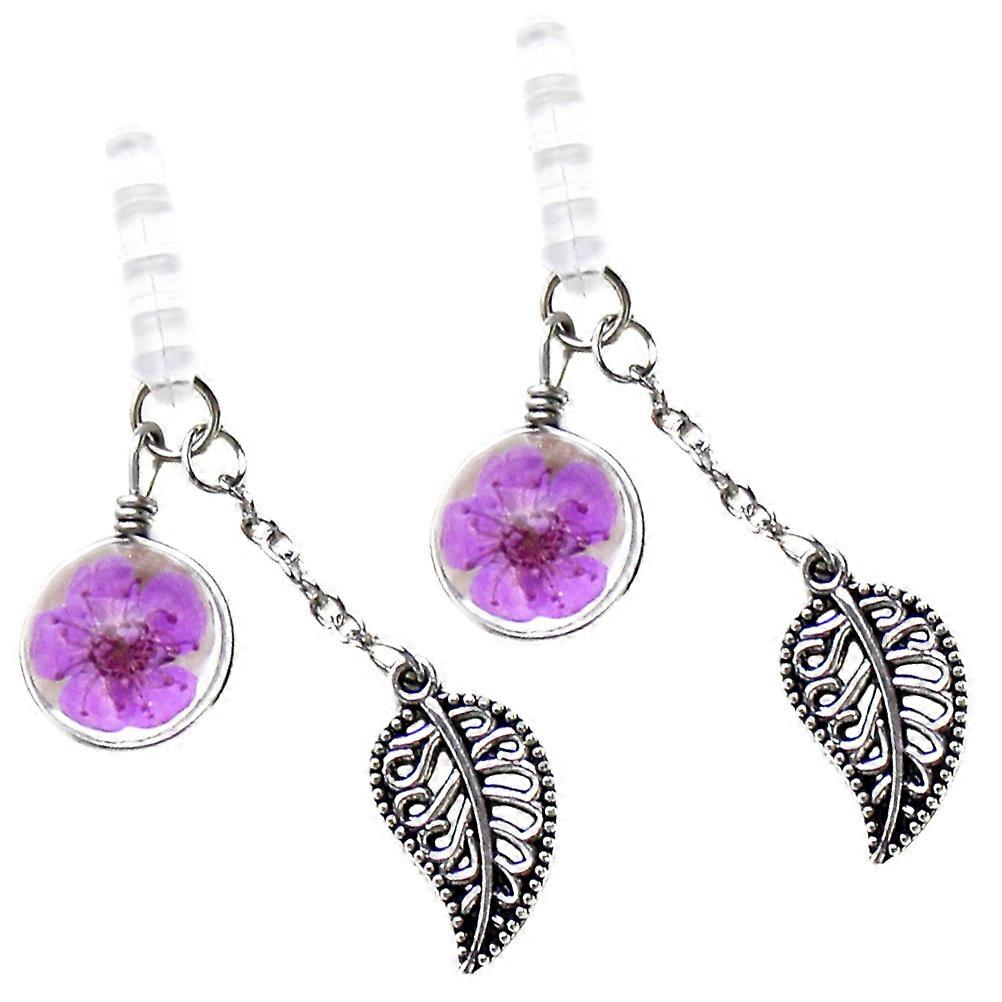 Purple Phone Plugs with 3.5mm Compatibility for Earphone Dust Protection and Fashionable Decoration