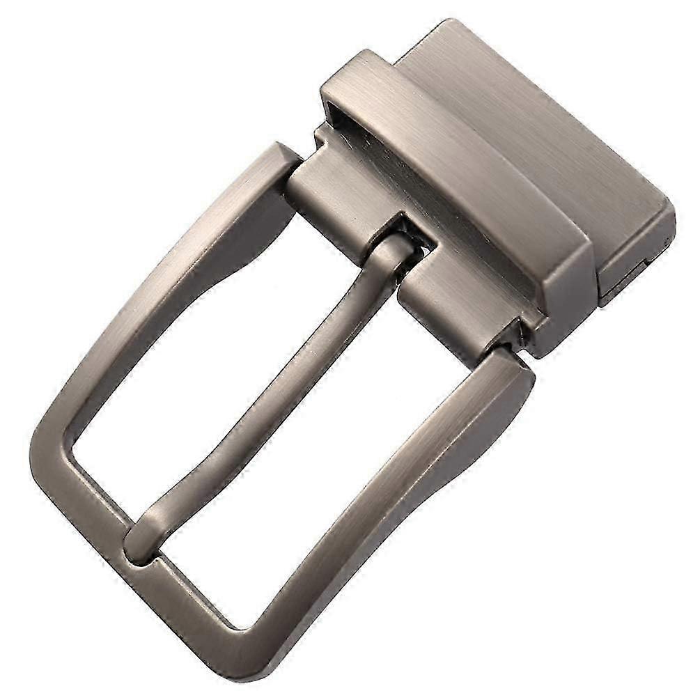 Men Metal Reversible Belt Buckle Replacement Antique Rectangular Pin Buckle (matt Gun Color)
