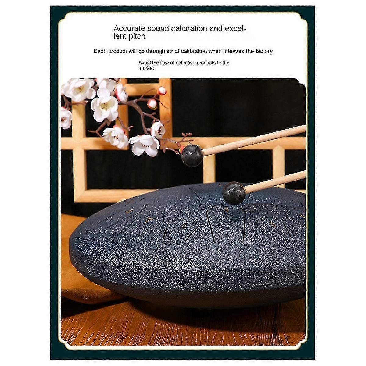 Tambor de chuva de som de 6 polegadas com instrumento de percussão de 8 tons para ioga e meditação: modelo exclusivo