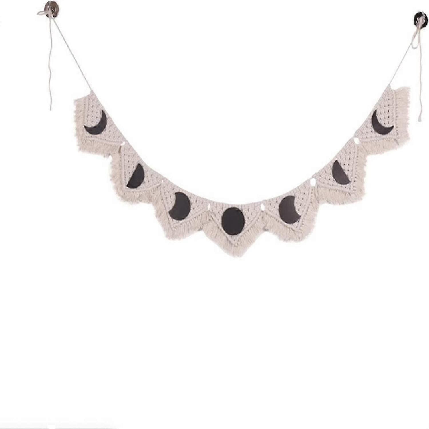 Boho wall decoration hurricane carpet  design garland with moon phases 12 * 100cm