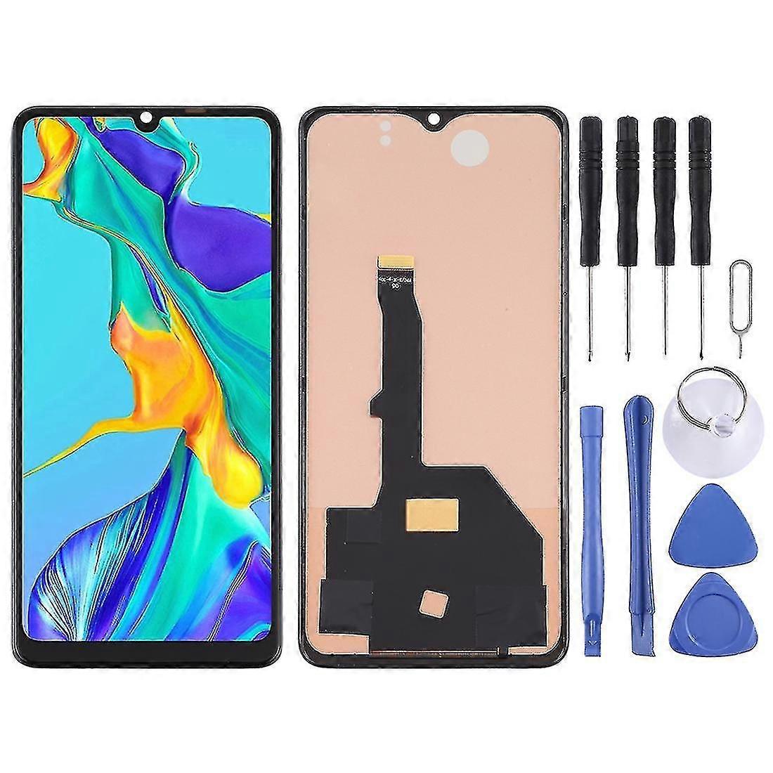 شاشة TFT LCD لهاتف Huawei P30 Pro مع تجميع كامل للمحول الرقمي ، لا يدعم التعرف على بصمات الأصابع
