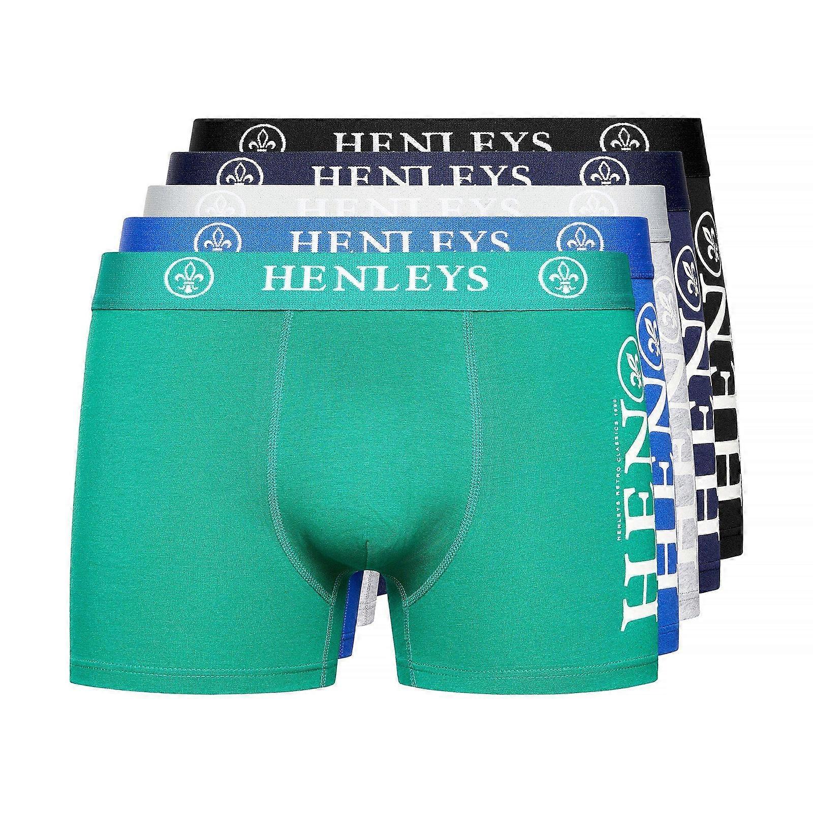 Henleys Kelmack Boxer Shorts 5pk Assorted
