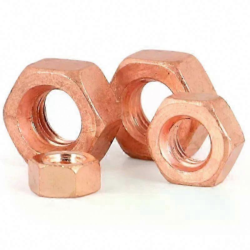 T2 Copper Hexagon Nut Conductive Locking Washer Screw Cap Bolt for M3 M4 M5 M6 M8 M10 M12 M16