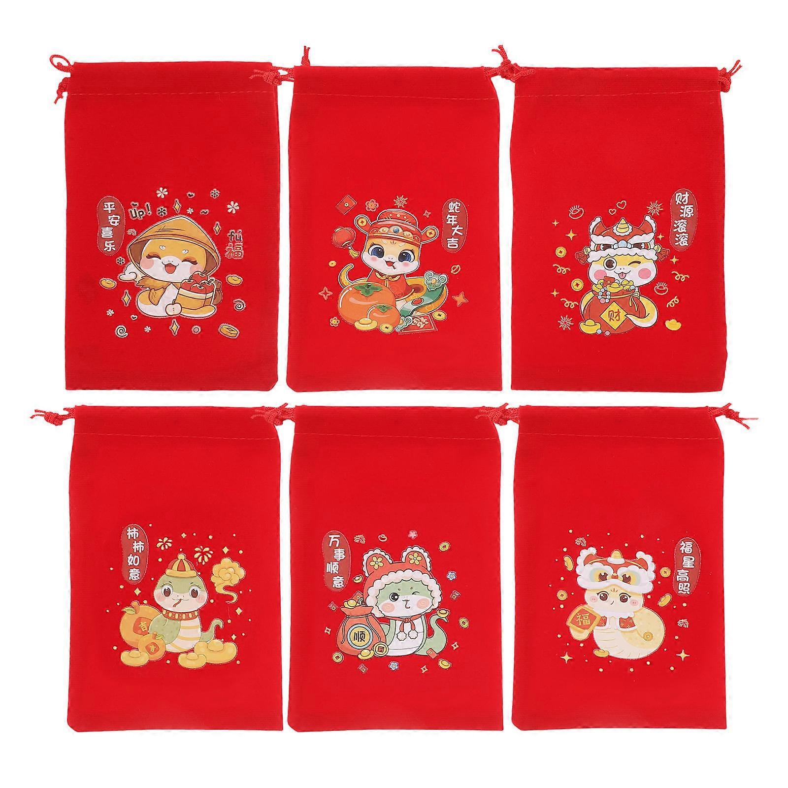 Chinese Cultural Bags Drawstring Pouches for Storage Use 18Pcs Assorted Color