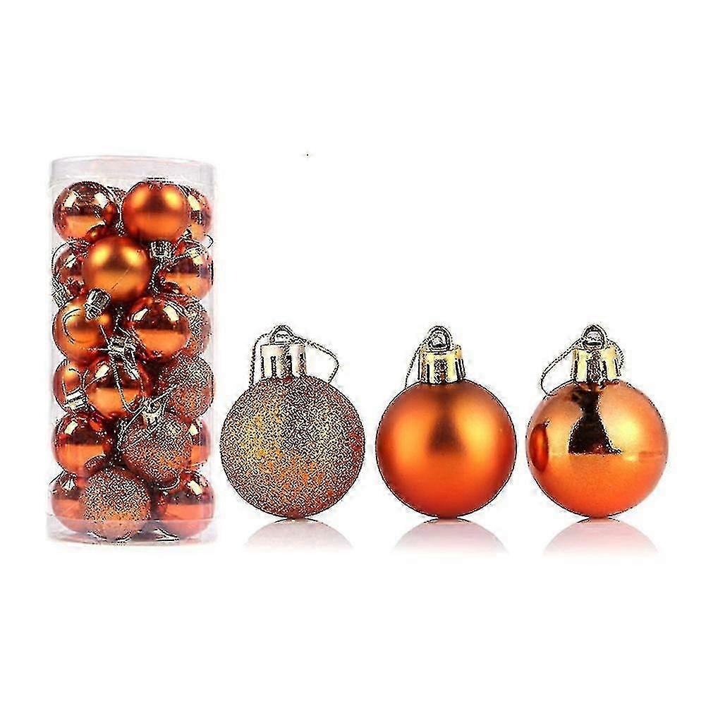 Lot de 24 boules de Noël délicates et réutilisables, brillantes, pour décoration d'arbre de Noël, pendentif, décoration d'intérieur