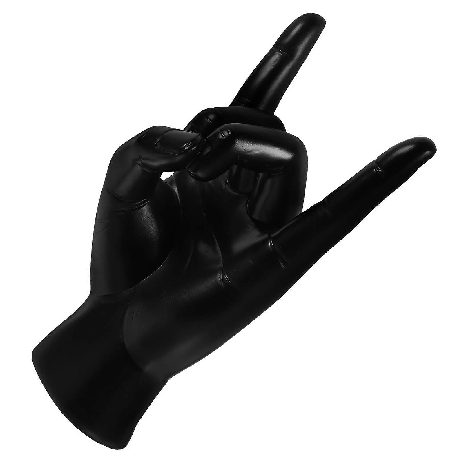 Rock Gesture Decor Resin Statue for Office Home Abstract Sculpture Figurine