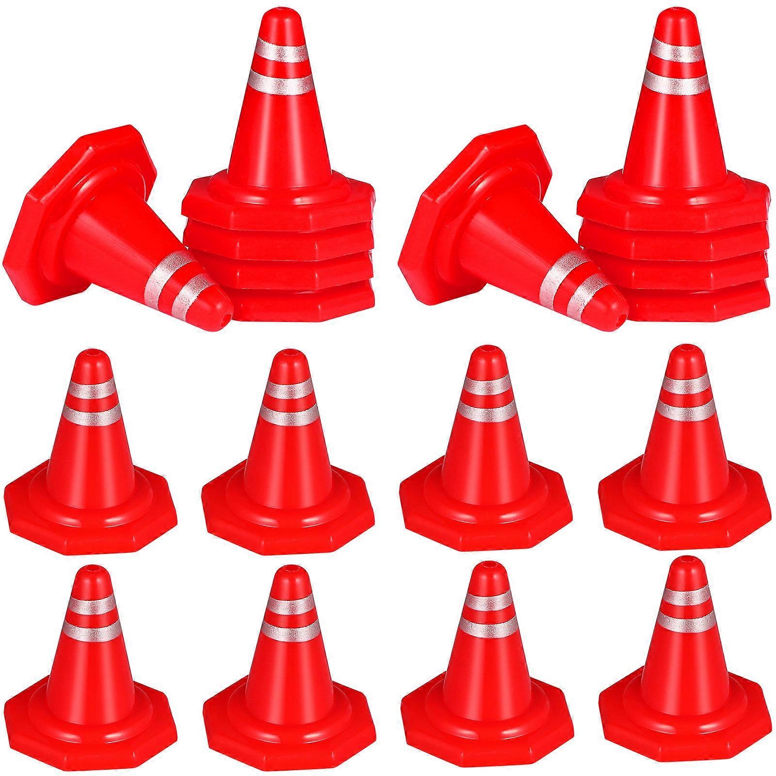 Traffic Road Construction Cones Cone for Playtime Red Plastic Traffic Demonstration 50Pcs