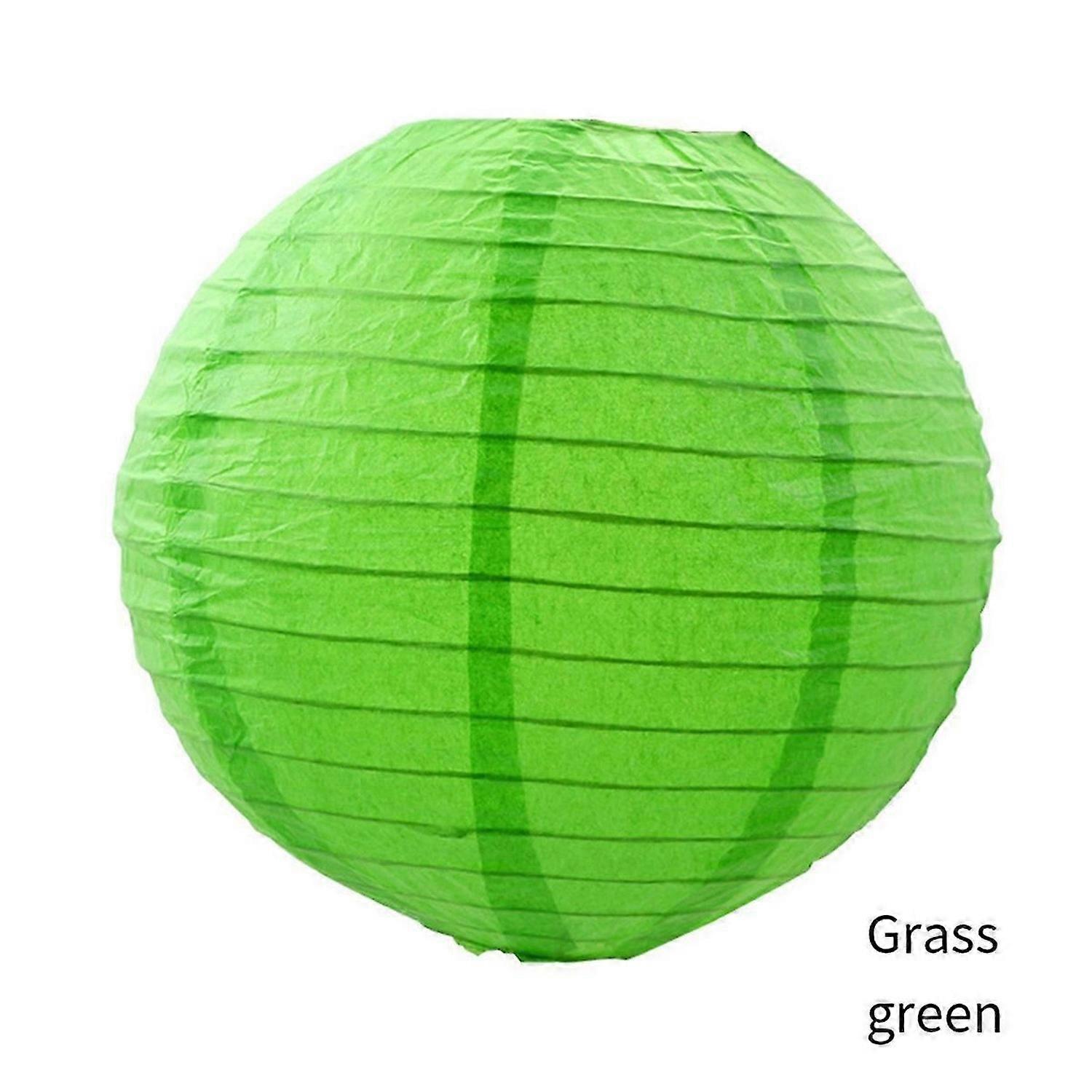 Grass Green Paper lanterns, diy round lanterns suitable for weddings