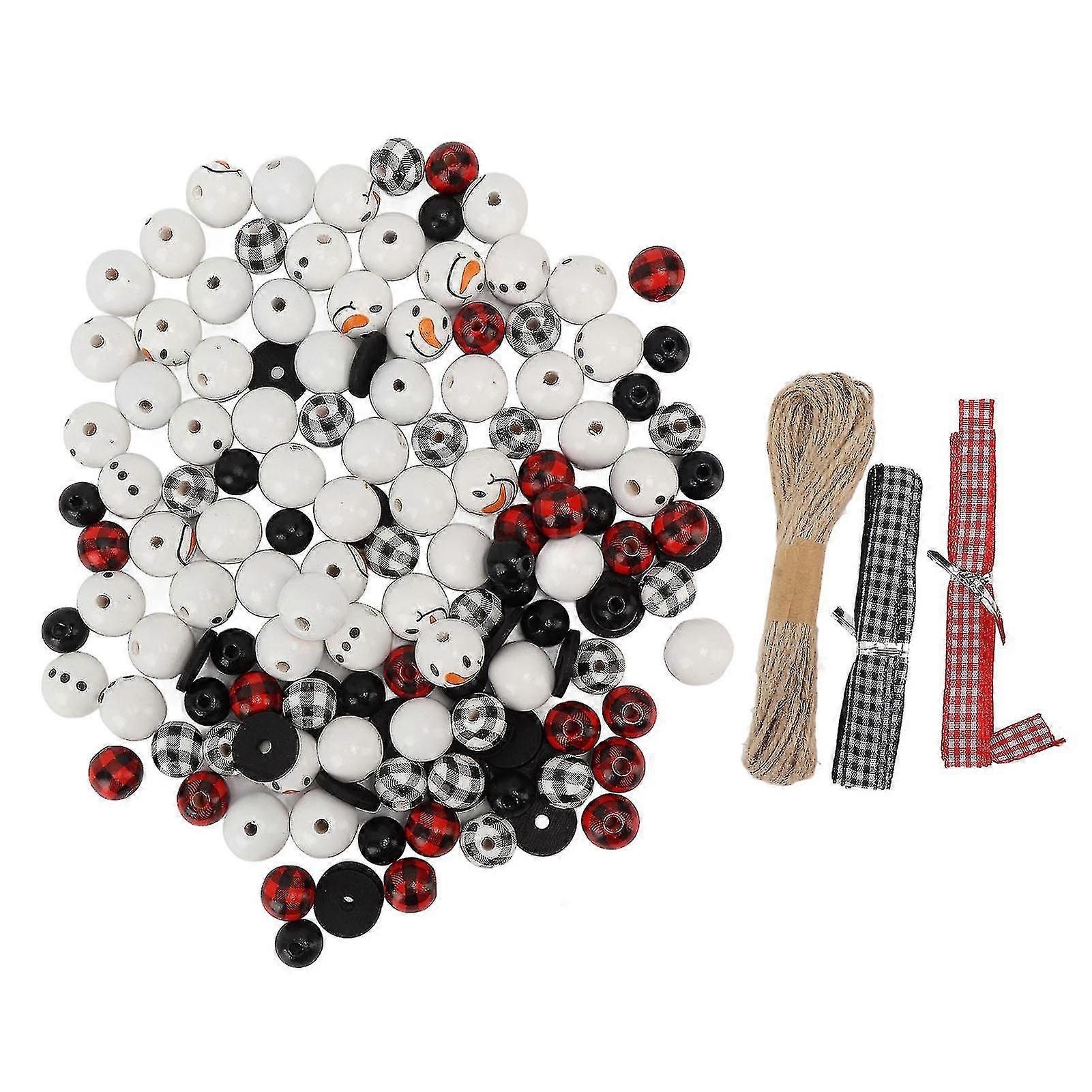 Printed Pattern Christmas Beads Ornament DIY Kit - Reliable & Reusable Schima Superba Decorations