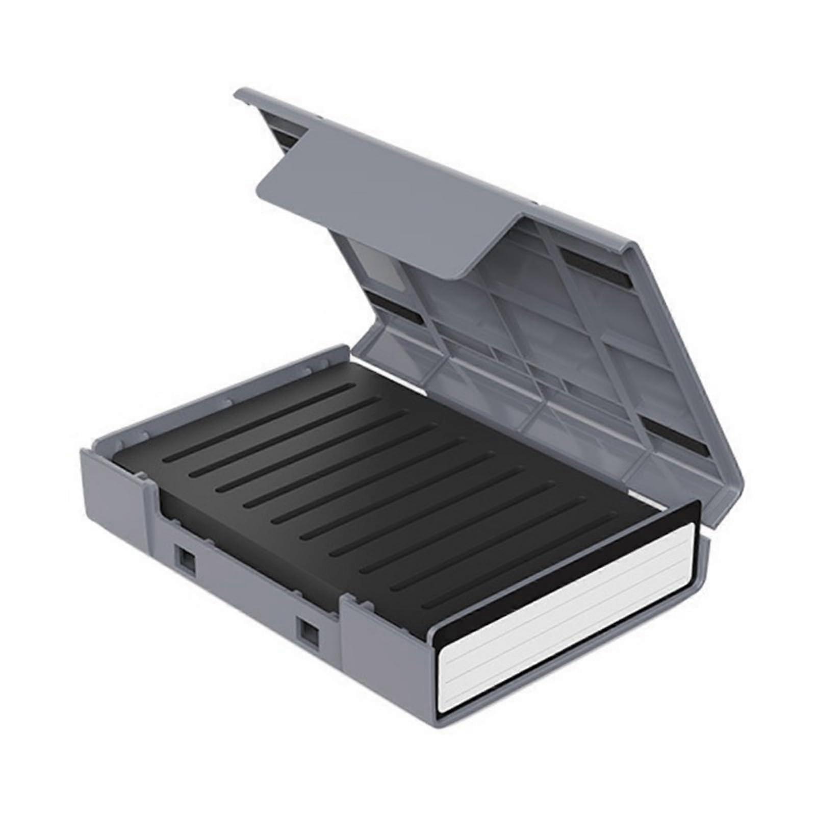 Hard Disk Storage Box For Travel Organization Durable Grey Case Holds Four 2.5Inch Drives Or One 3.5Inch Drive