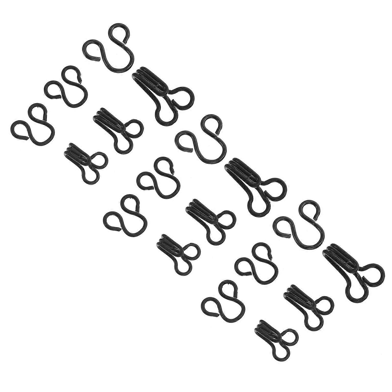 Invisible Collar Hook Sewing Hooks for Coat 50Pcs Copper Black Closure