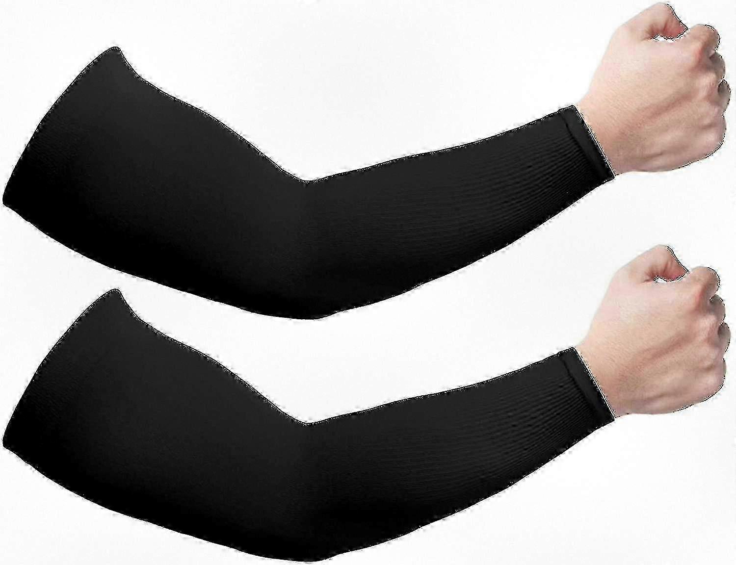 Cooling Uv Protection Arm Sleeves For Men Women, Upf 50+ Sunblock, 2 Pairs