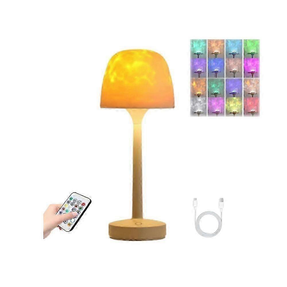 RippleGlow Dual-Mode Ambient Lamp16Color RGB LED Water Ripple Projection Light