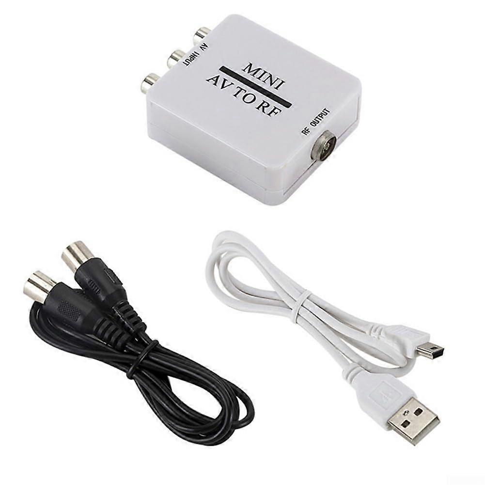 RCA AV To RF Coaxial Adapter Composite To RF Modulator 67.25MHz 61.25MHz TV VHS VCR DVD Recorder