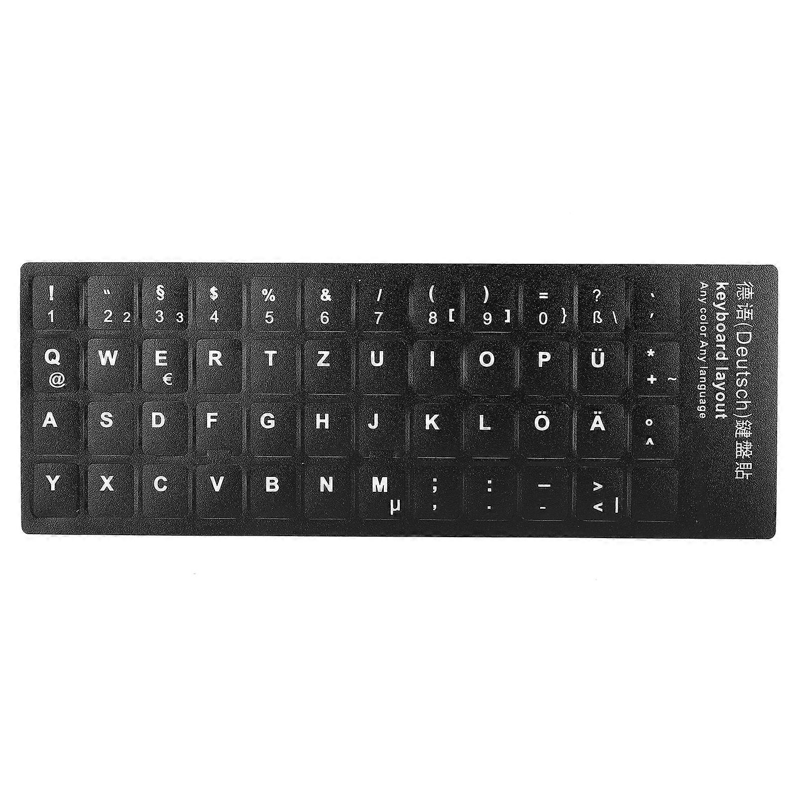 German Keyboard Sticker Replacement Keyboard Sticker for Desktop Computer Laptop