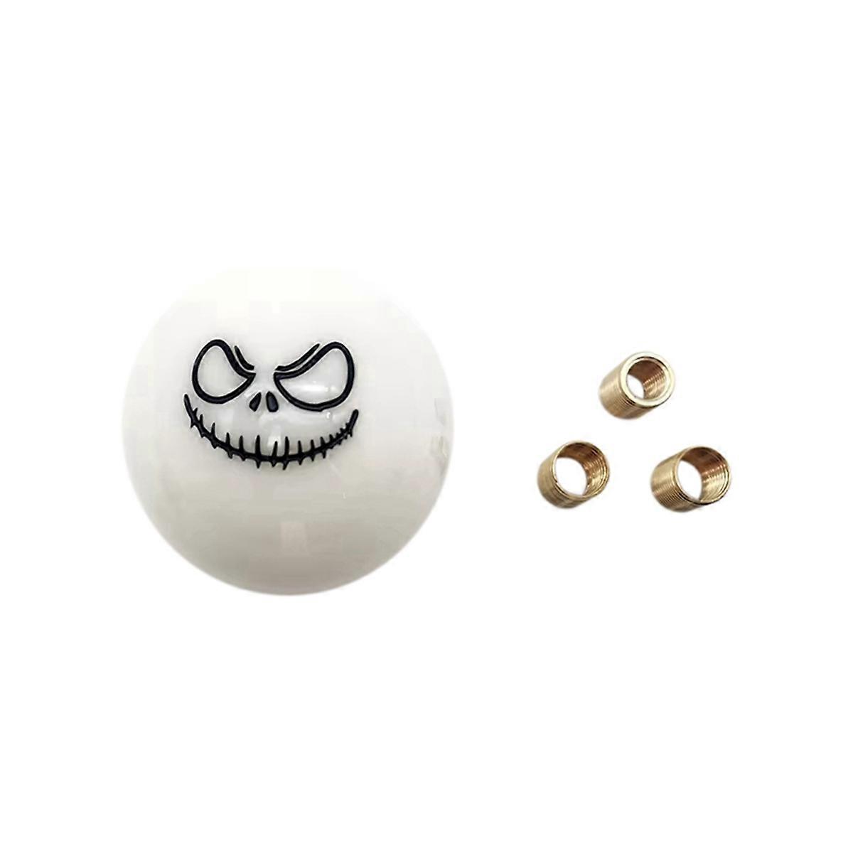 Racing Car Gear Knob Ball JDM Style Universal Gear Lever Knob Joker Smile Face Shifter Knob White