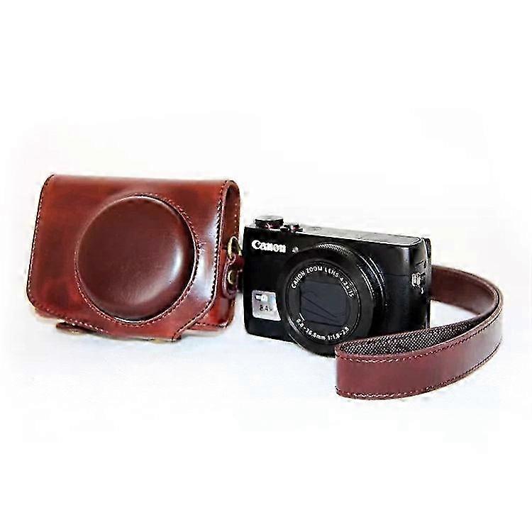 Protective PU Leather Camera Case with Shoulder Strap Compatible For Canon G7X 2025