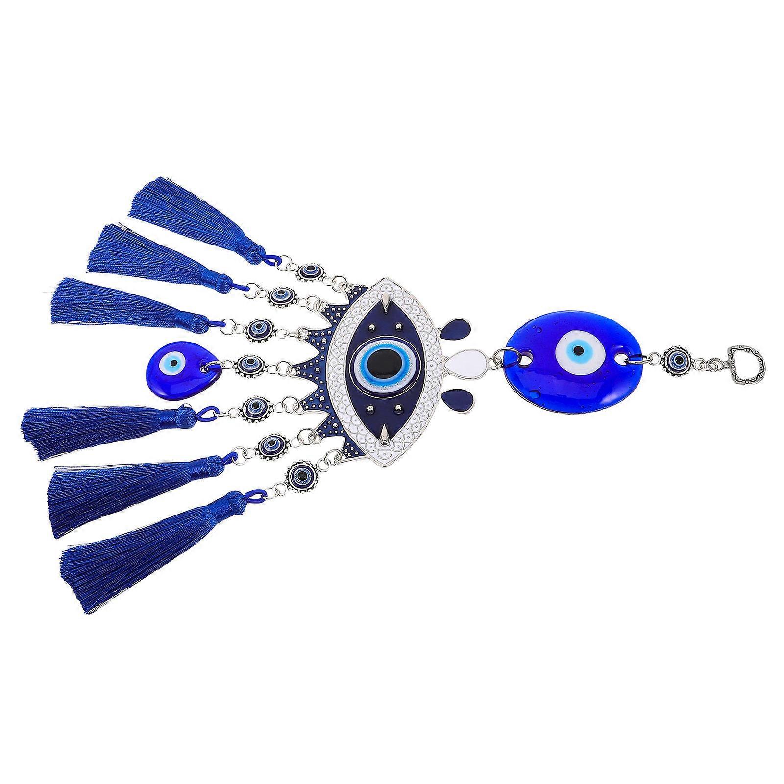 Eye Wind Chime Blue Ornament for Wall Decoration 5Pcs