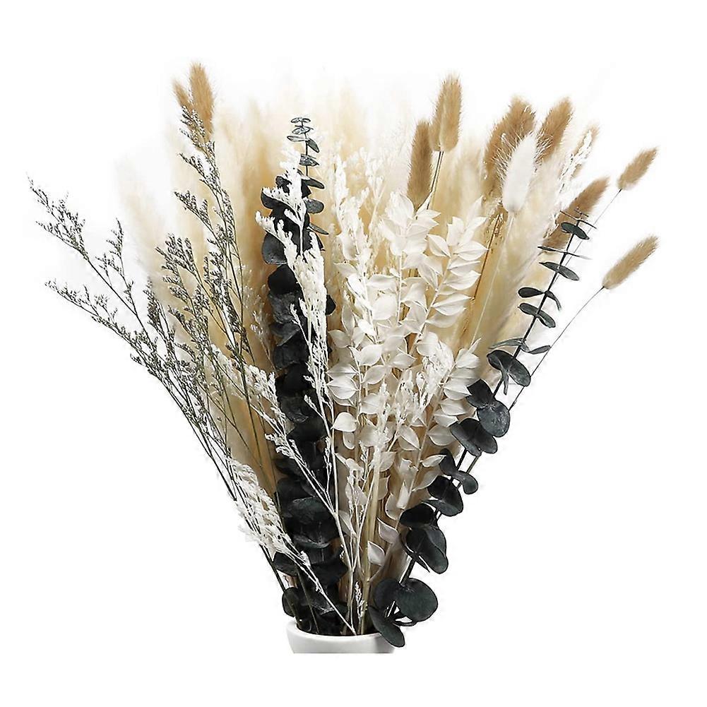 45PCS Dried Pampas Grass Boho Decor Natural Dried Flowers