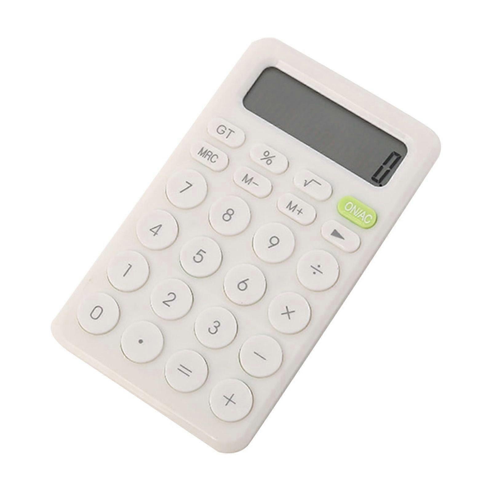 siubich Standard Function Basic Calculator, 12 Digit Desktop Calculator with Large LCD Display, Battery Dual Power Office Calculator, White